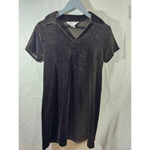 Express Tricot Pullover Dress Short Sleeve Brown Size Medium